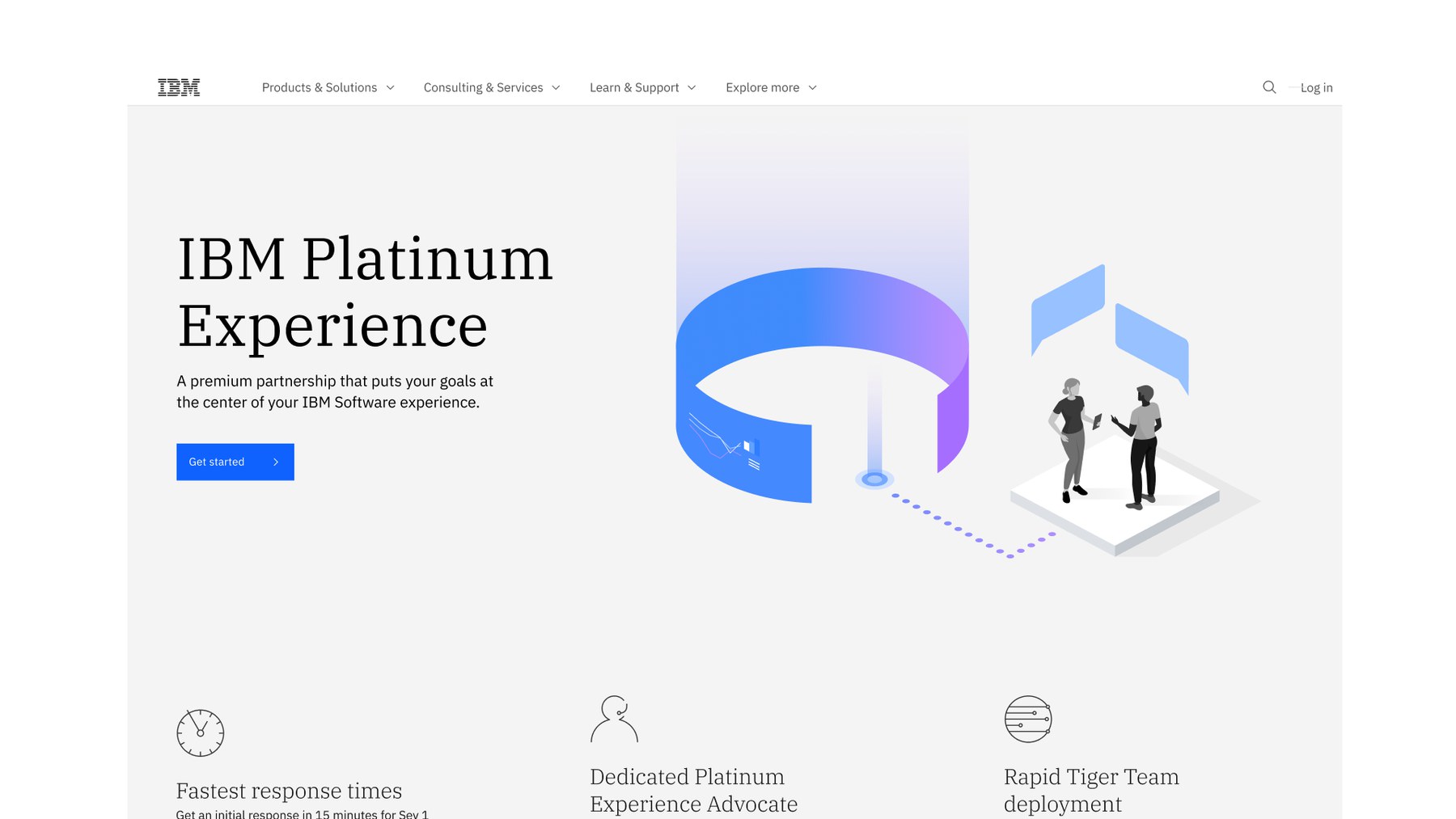 One of the redesigned IBM Support pages, live on ibm.com